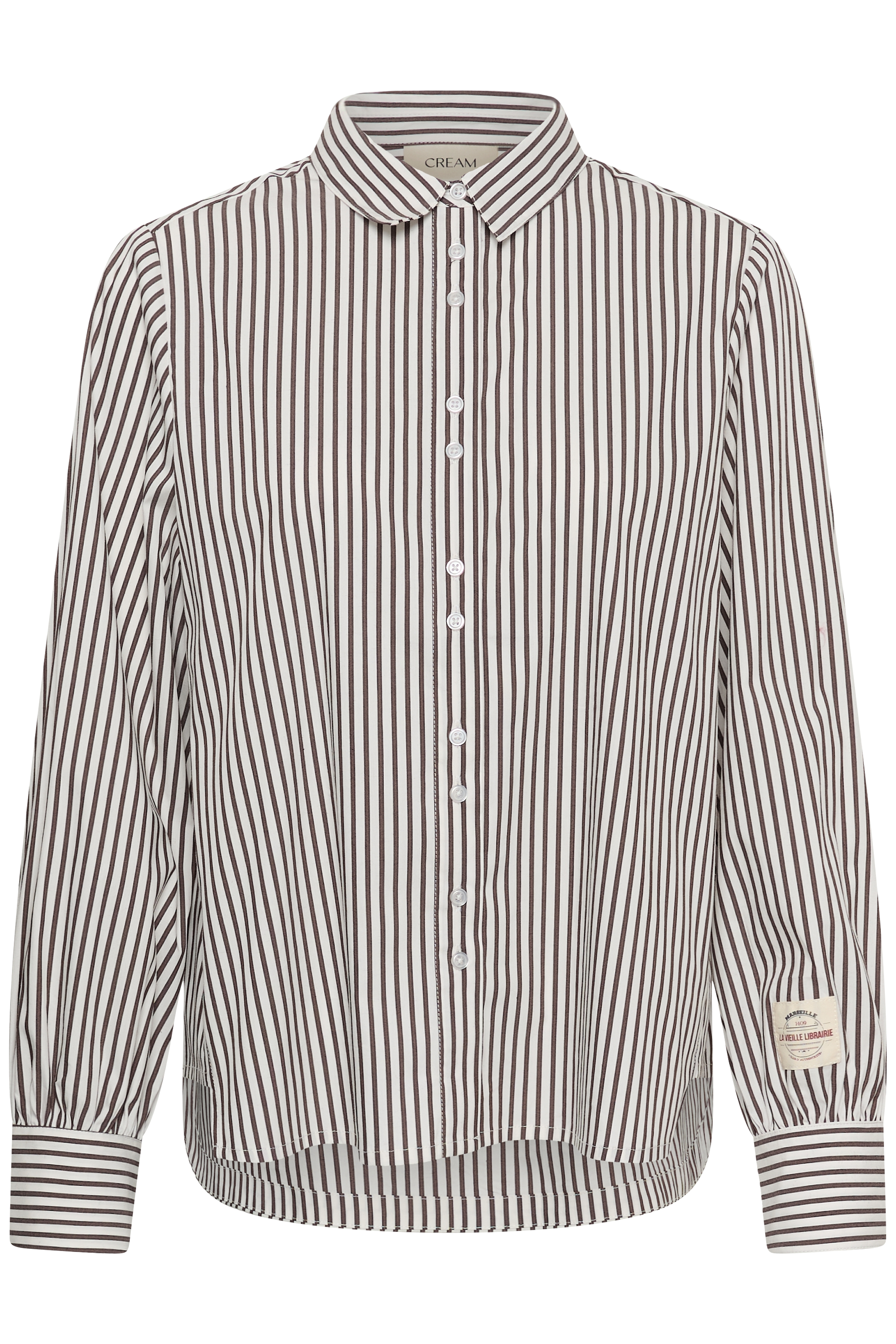 CRMira Striped Shirt 38 - Cream - Skjorte - Kikigram.dk