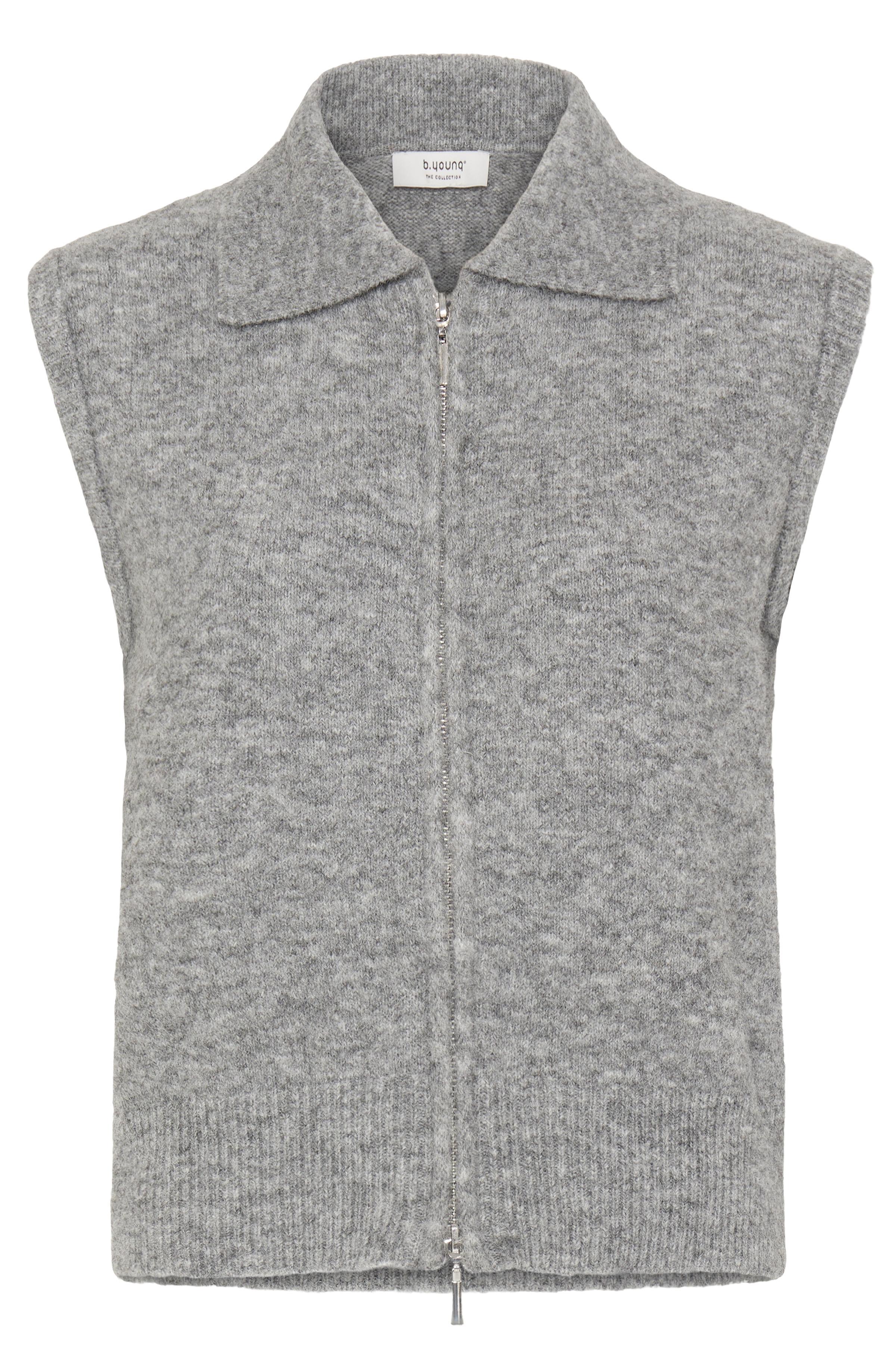 BYOMEA ZIPPER SLIPOVER L - B-Young - Strik - Kikigram.dk