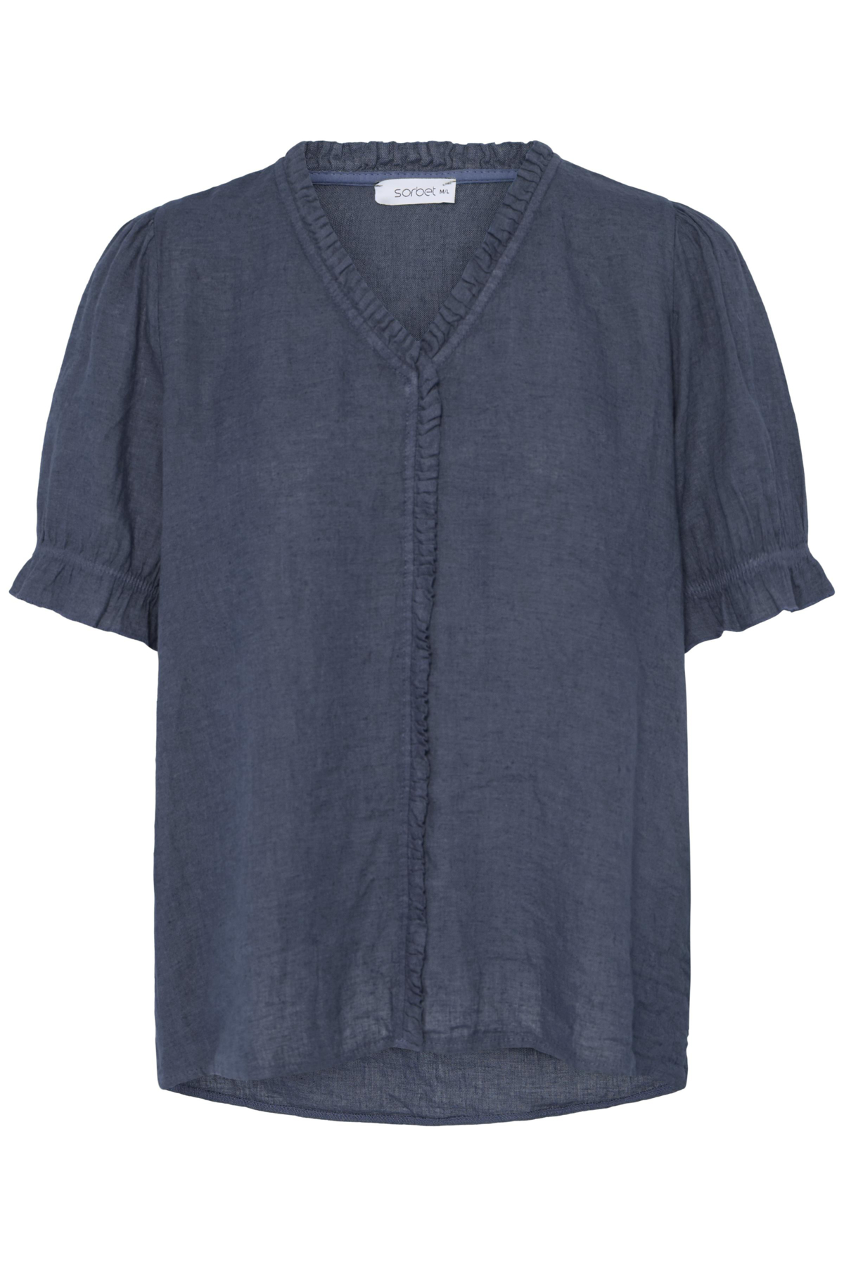 SBFONTANELLE SS FLOUNCE BLOUSE S/M - Sorbet - Bluse - Kikigram.dk