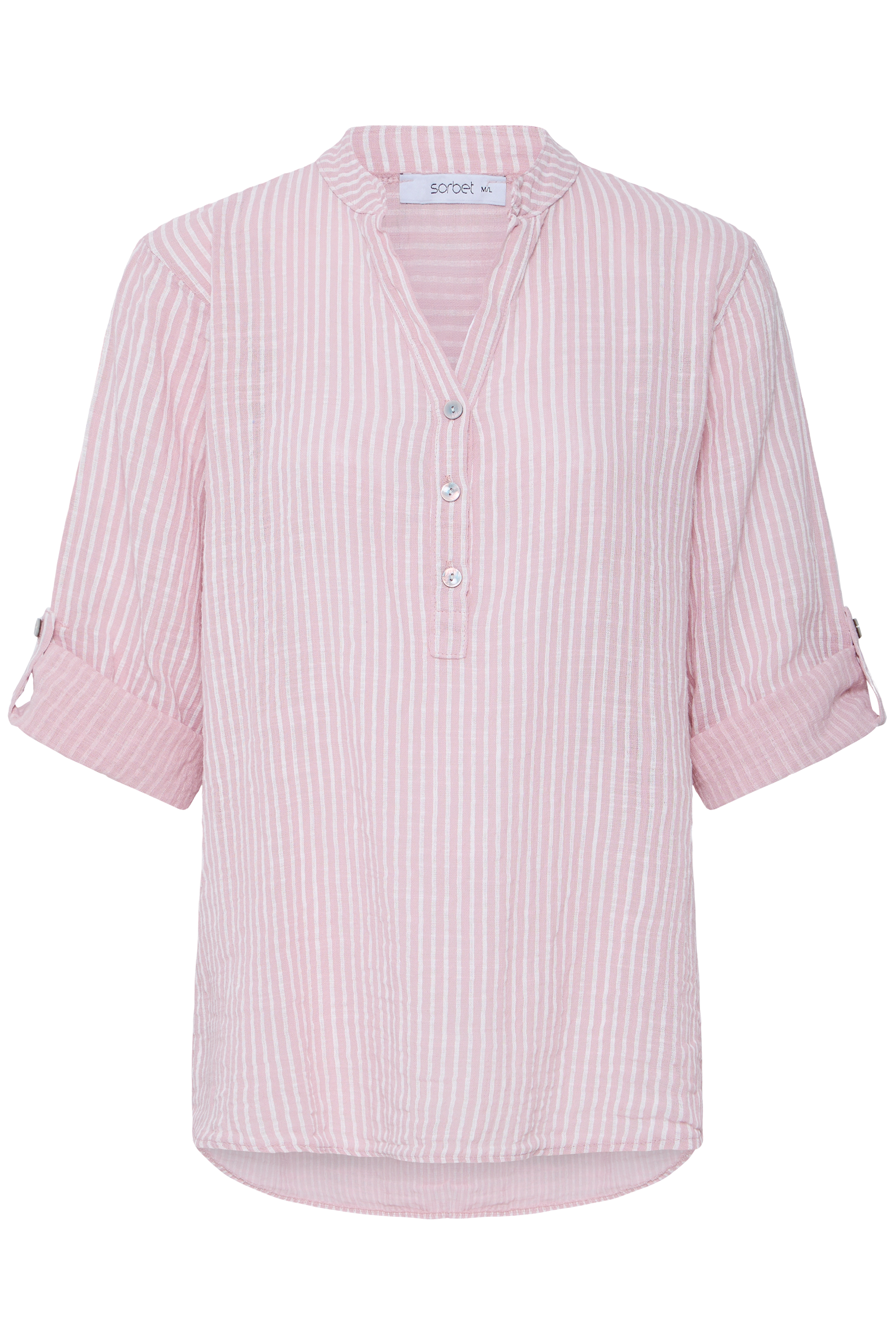 SBXALEXA STRIPE BLOUSE S/M - Sorbet - Bluse - Kikigram.dk