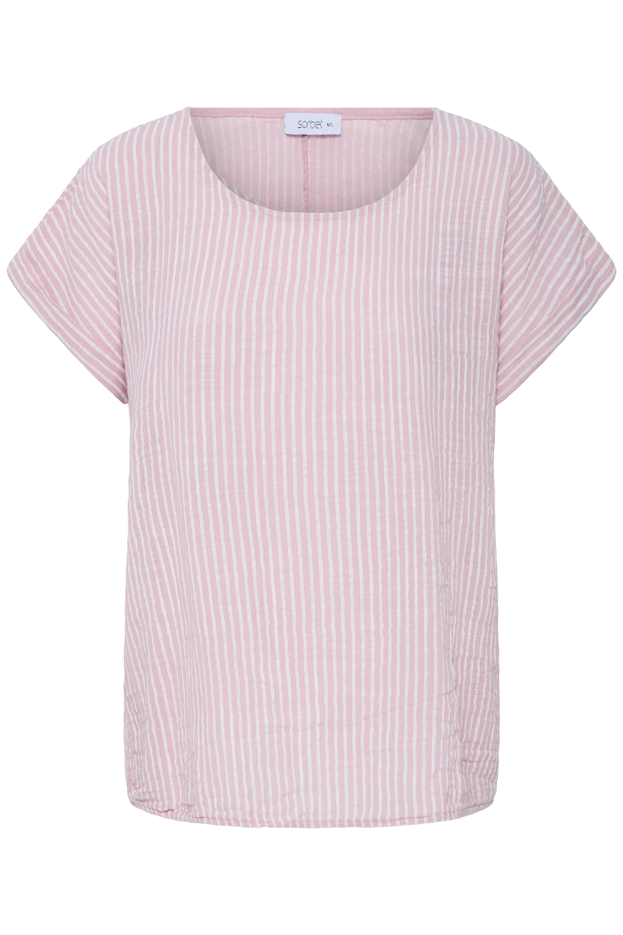 SBXALEXA SS STRIPE TEE S/M - Sorbet - Bluse - Kikigram.dk