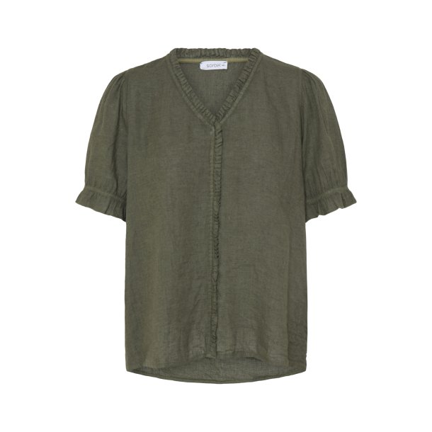 SBFONTANELLE SS FLOUNCE BLOUSE