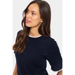 MilaSZ Contrast Stripe SS Pull