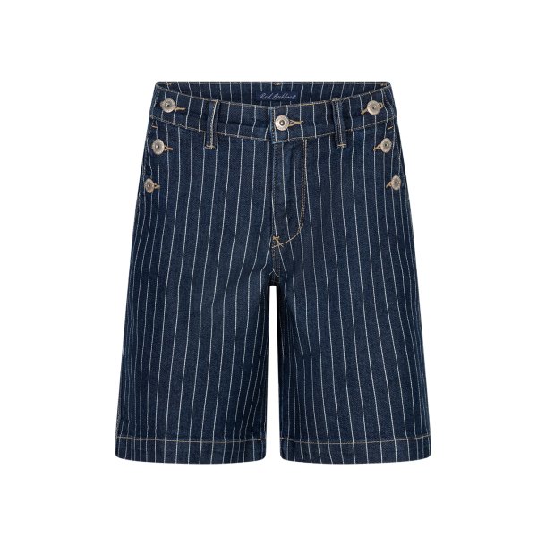 Red Button Bibette pinstripe