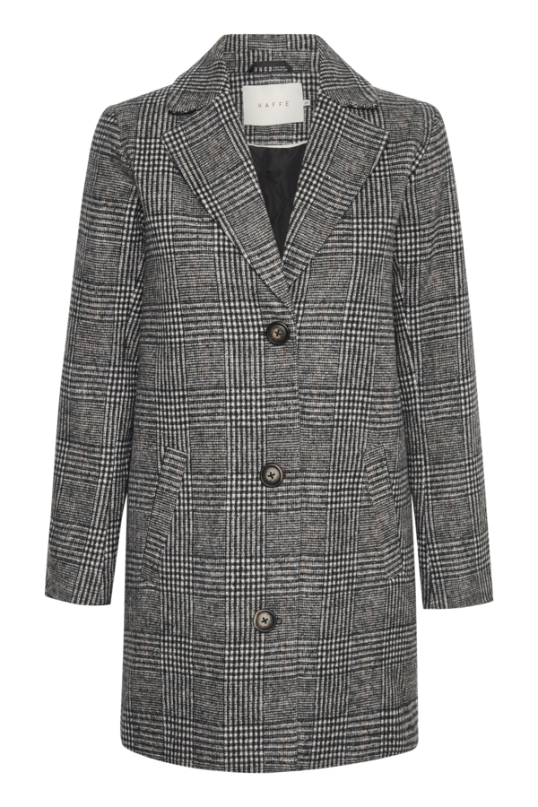 KAterrie Checked Coat 36 - Kaffe - Frakke - Kikigram.dk