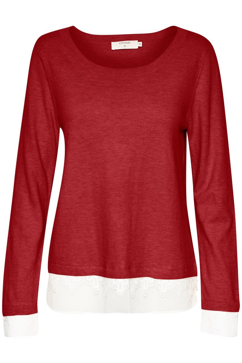 Lavalin Pullover 61741 RED DAHLIA XL - Cream - Jeans - Kikigram.dk