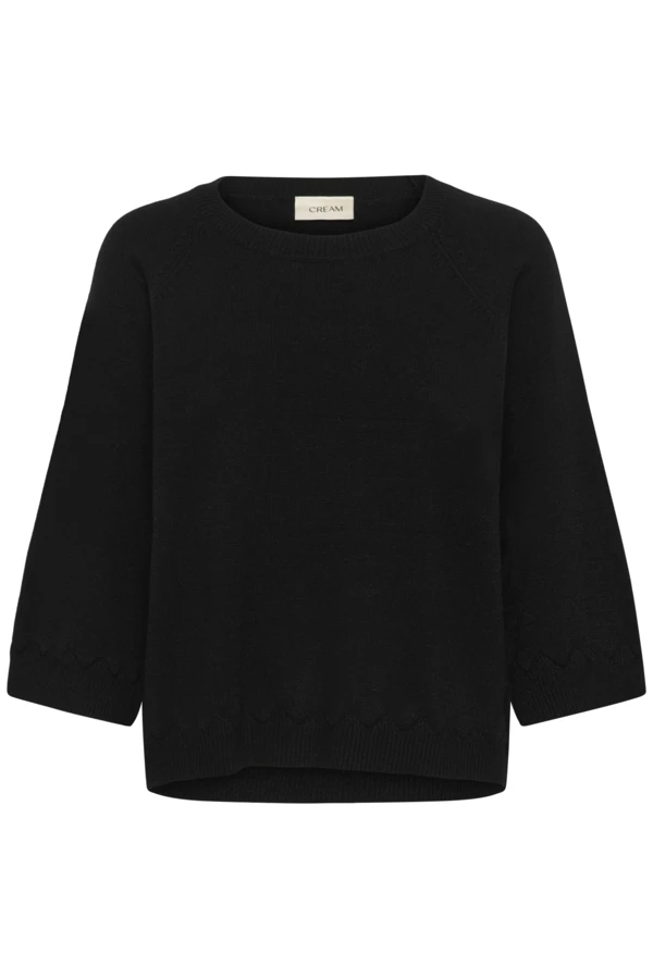 CRDela 3/4 Sleeve Pullover L - Cream - Strik - Kikigram.dk