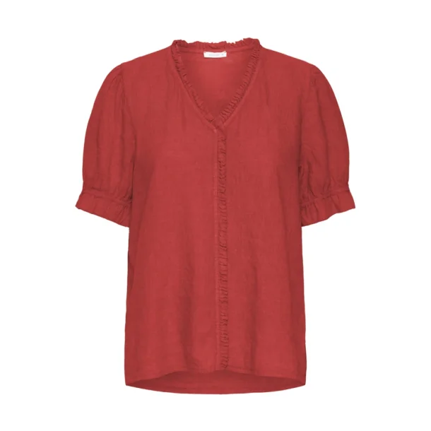 SBFONTANELLE SS FLOUNCE BLOUSE