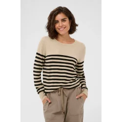 KAlizza Striped Knit Pullover