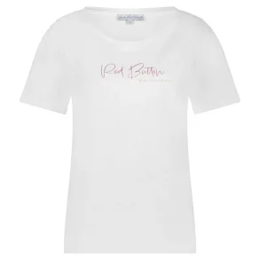 Red Button Temmy t-shirt logo