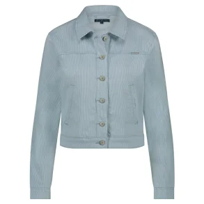 Red Button Shelly denim stripe jakke