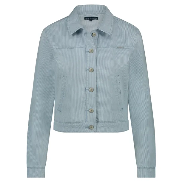 Red Button Shelly denim stripe jakke