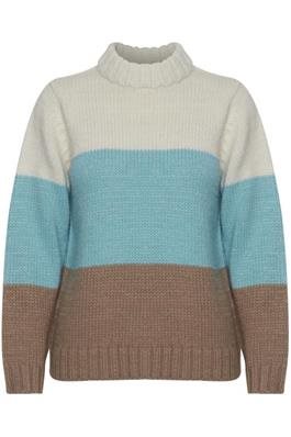 BYMYRA STRIPE JUMPER - 80032 COMBI 1 XL - B-Young - Strik - Kikigram.dk