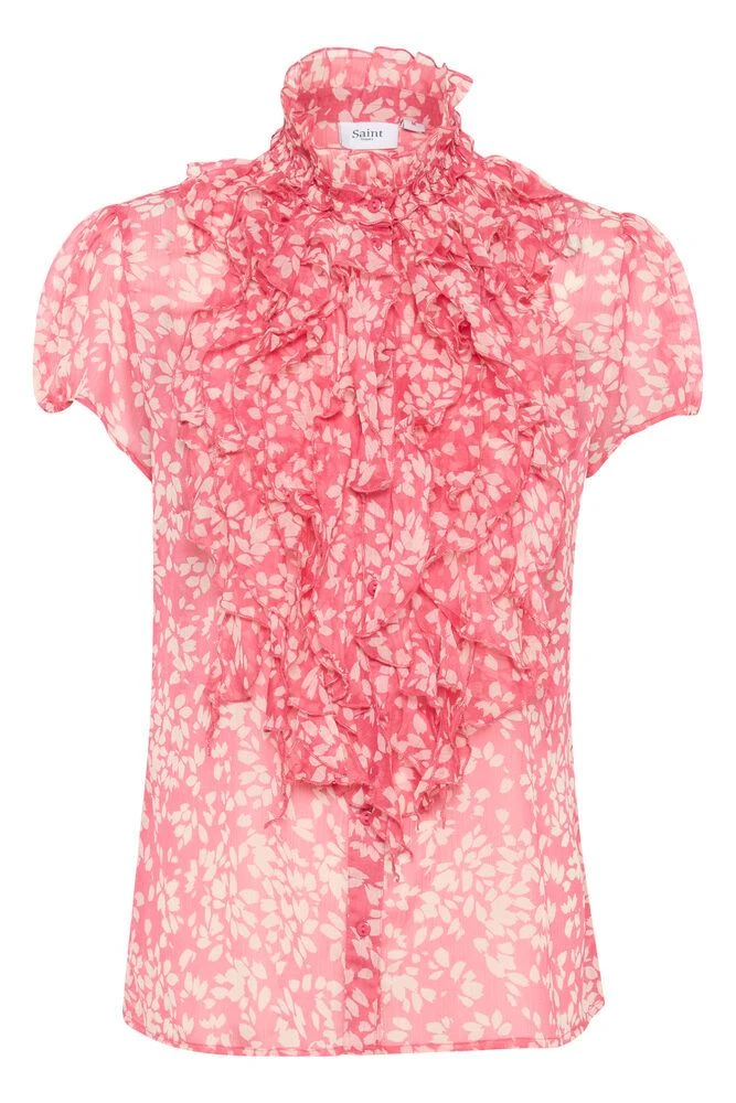 LiljaSZ Crinkle SS Shirt XXL - Saint Tropez - Bluse - Kikigram.dk