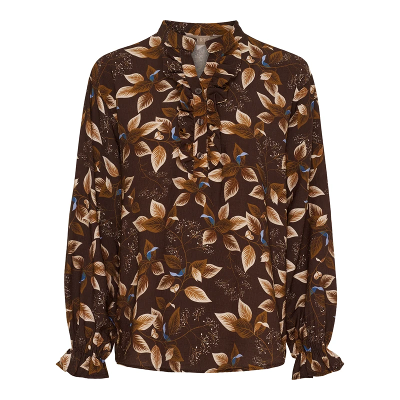 Marta Joceline bluse m krøs S/M - Marta Du Chateau - Bluse - Kikigram.dk