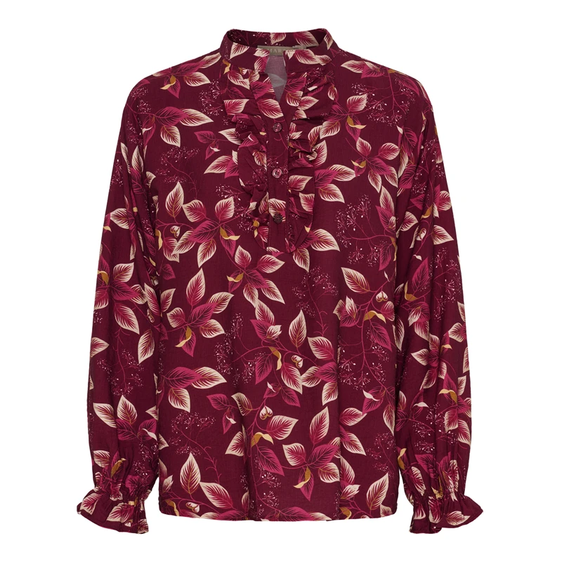 Marta Joceline bluse m krøs S/M - Marta Du Chateau - Bluse - Kikigram.dk